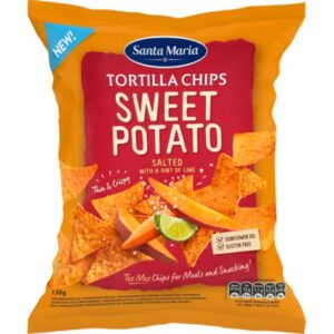 Santa Maria Tortilla Chips “Sweet Potato” LIMITED EDITION 130g (MHD Verkauf!)