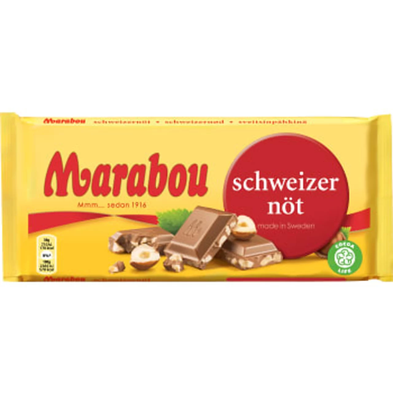 schwedische Lebensmittel Schokolade Marabou Schweizer Nüsse nöt Vollmilch