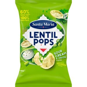 Santa Maria Lentil Pops “Sourcream & Onion” 100g