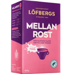 Löfbergs Mellanrost perfekt med Mjölk Kaffee Filterkaffee 450g
