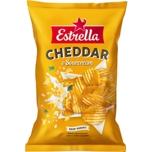 Estrella Chips Kartoffelchips Cheddar Sourcream Käse