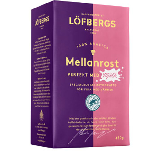 Löfbergs Mellanrost perfekt med mjölk Filterkaffee