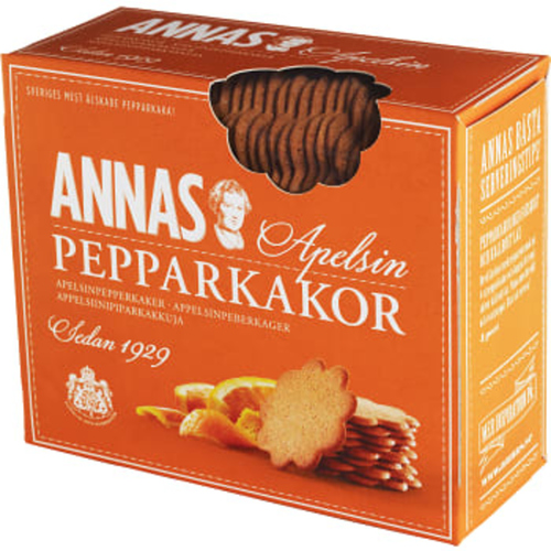 schwedische Lebensmittel Annas Pepparkakor Pfefferkuchen Lebkuchen orange