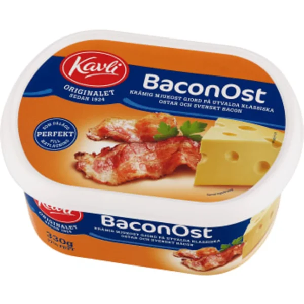 schwedische lebensmittel Kavli Streichkäse Baconost Bacon Speck Käse