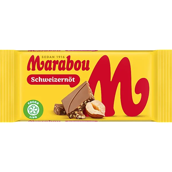 schwedische lebensmittel online Schokolade marabou schweizernöt Haselnüsse choklad