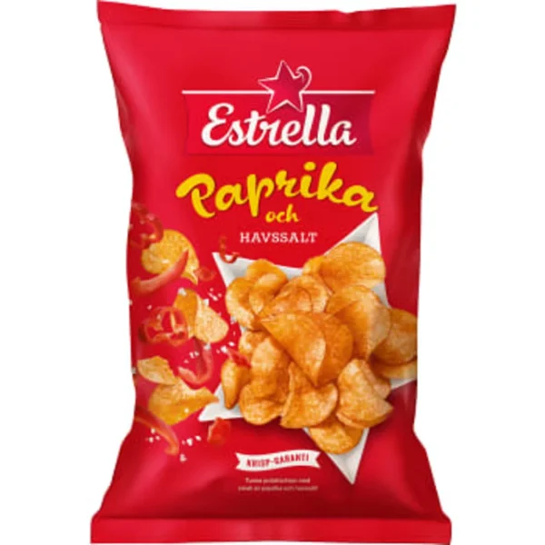 schwedische Lebensmittel online kaufen Chips Estrella Kartoffelchips Paprika Havssalt Meersalz knusprig