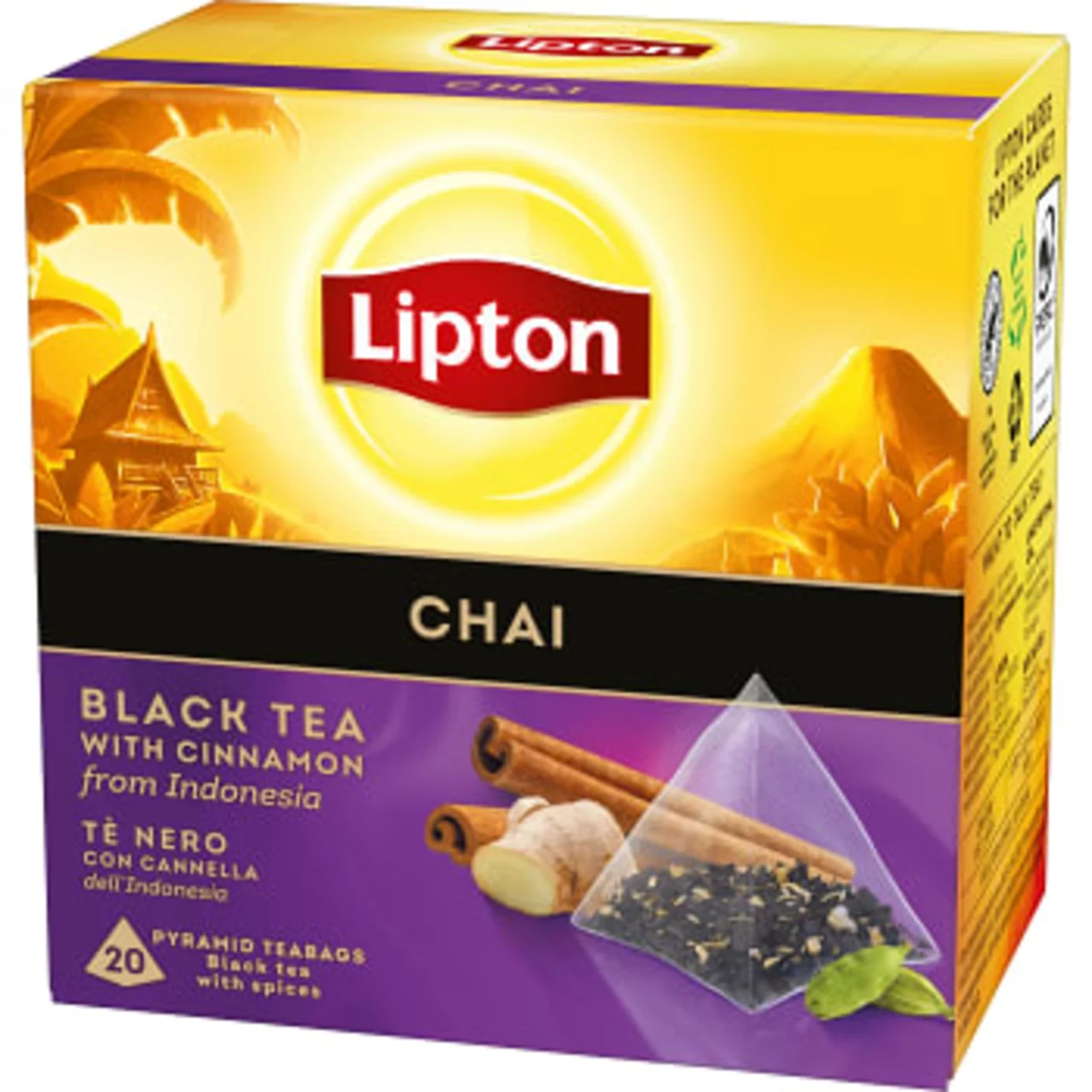 schwedische Lebensmitte Tee Tea Te Lipton Black Tea schwarzer Tee Pyramidenbeutel Schwarztee schwarzer Tee Chai Zimt Gewürze Sternanis Ingwer