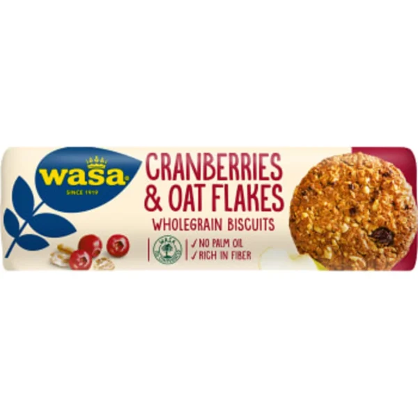 schwedische Lebensmittel Wasa Kekse Keks Biskuit Biscuit Cranberries Oat Flakes Hafer Haferflocken Apfel Haselnuss Haselnüsse Vollkorn Vollkornkeks