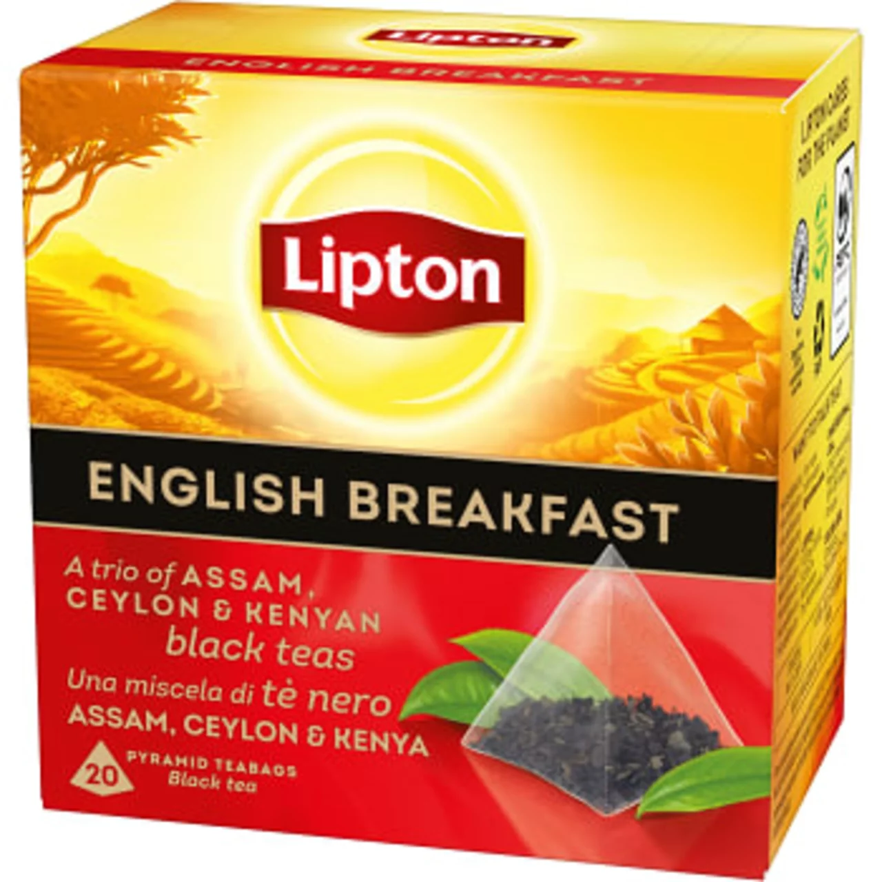 schwedische Lebensmitte Tee Tea Te Lipton Black Tea schwarzer Tee Pyramidenbeutel Schwarztee schwarzer Tee English breakfast